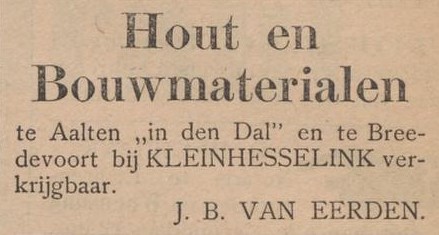 't Dal 9, Aalten - Aaltensche Courant, 21-10-1899