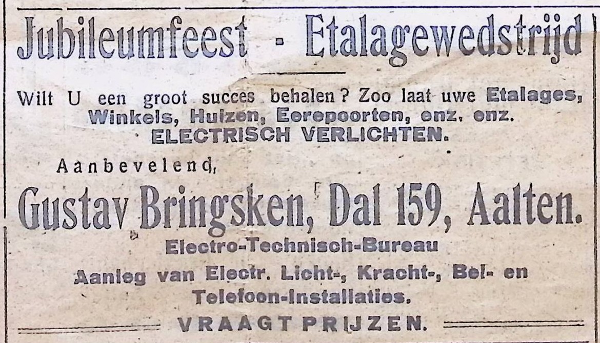 Advertentie 1923 (coll. EHDC)
