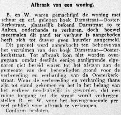 Afbraak woning - Graafschapbode, 02-06-1939