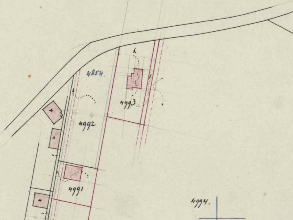 Bredevoortsestraatweg 52, Aalten - Fragment kadastrale kaart, 1902