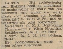 G. Fries & Zn., loodgieter - Dagblad Tubantia, 10-02-1966