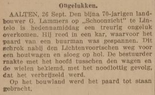 G. Lammers, Schoonzicht, Lintelo - De Courant, 29-09-1916