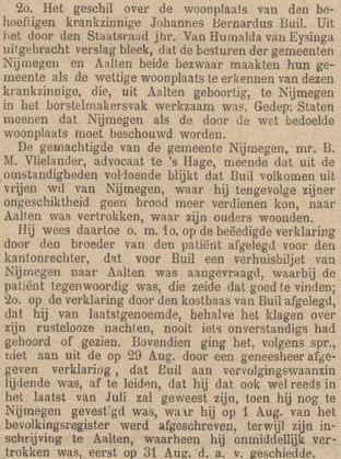Johannes Bernardus Buiel, borstelmaker - Het Vaderland, 23-05-1889