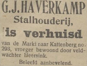 Berkenhovestraat 7, Aalten (Haverkamp) - Nieuwe Aaltensche Courant, 16-01-1920