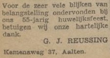 Kemenaweg 37, Aalten - G.S. Reussing - De Graafschapper, 19-03-1947