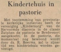 NH Pastorie Bredevoort - Dagblad Tubantia, 14-09-1963