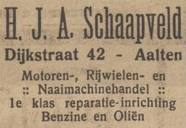 Plein Zuid 15, Aalten (Schaapveld) - Nieuwe Aaltensche Courant, 14-12-1923