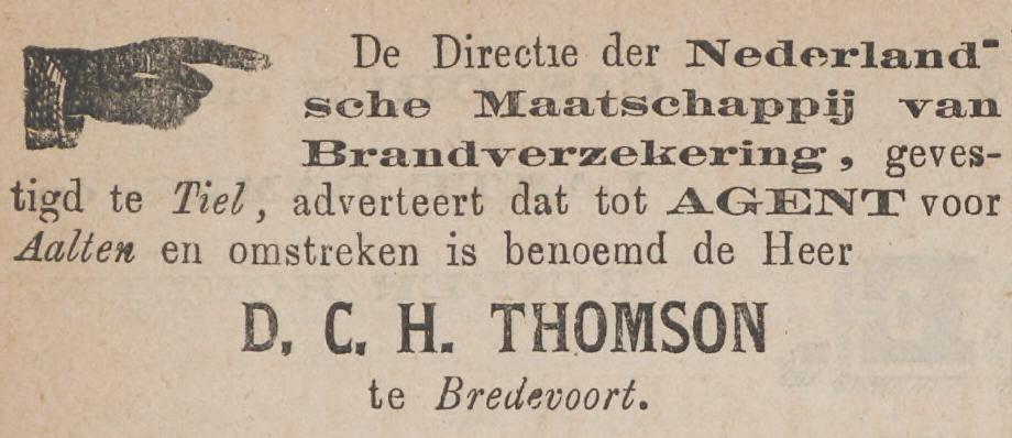 D.C.H. Thomson, Bredevoort - Zutphensche Courant, 10-10-1872