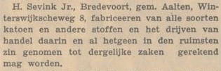 Sevink, Bredevoort - Arnhemsche Courant, 21-12-1936
