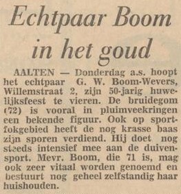 Boom-Weevers, Willemstraat, Aalten- Dagblad Tubantia, 31-08-1965 (1)