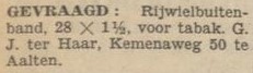 Kemenaweg 50, Aalten - G.J. ter Haar - De Graafschapper, 06-12-1946