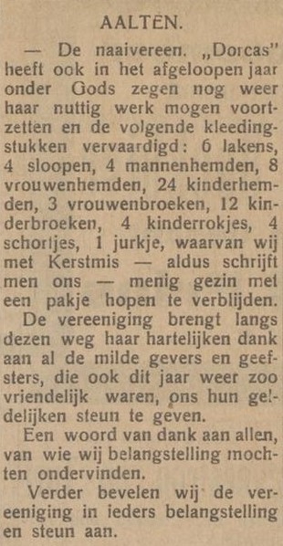 Dorcas - Aaltensche Courant, 20-12-1921