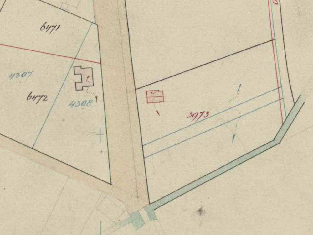 Bocholtsestraatweg 49, Aalten - Fragment kadastrale kaart, 1933