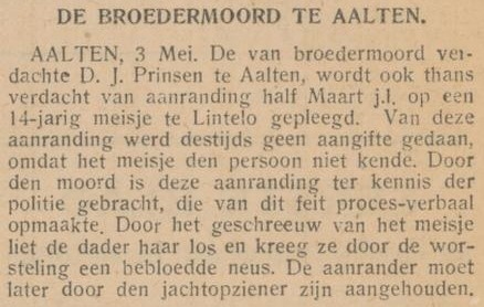 Broedermoord & Aanranding te Aalten - Arnhemsche Courant, 05-05-1931