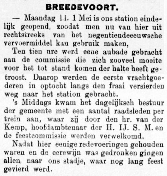 Treinstation Bredevoort - Graafschapbode, 06-05-1899