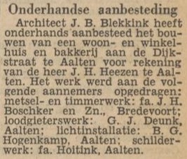 Heezen, Dijkstraat 4 - Dagblad Tubantia, 25-03-1955