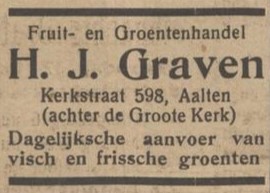 Kerkstraat 5, Aalten (Graven) - Nieuwe Aaltensche Courant, 14-12-1923