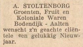 Stoltenborg, Bodendijk, Aalten - Aaltensche Courant, 31-12-1935