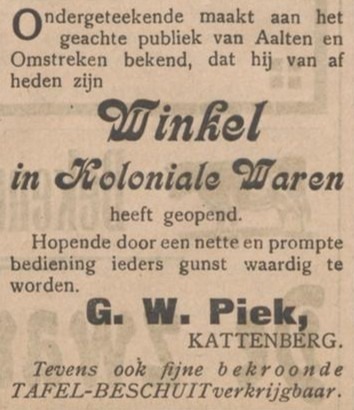 Aalten, Kattenberg (Piek) - Aaltensche Courant, 30-05-1908