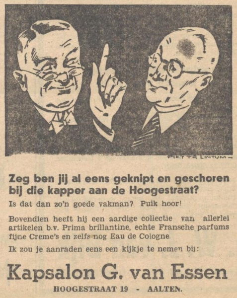 Kapsalon Van Essen, Hogestraat, Aalten - De Graafschapper, 01-12-1945
