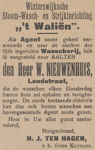 Landstraat 30, Aalten (Depot Wasserij) - Aaltensche Courant, 28-01-1914