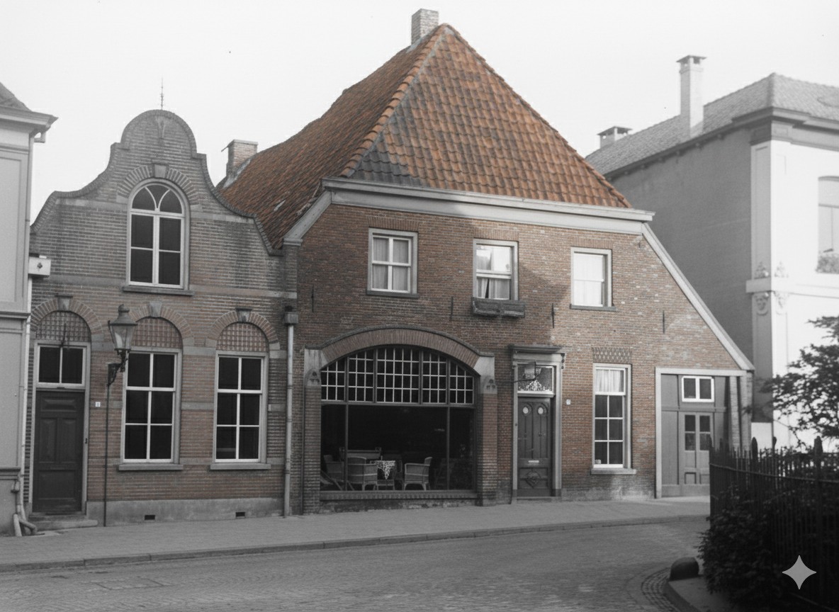 Landstraat 37-39, Aalten (beeld gegenereerd met AI op basis van oude foto)