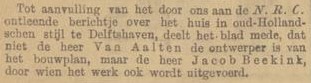 Wapen van Aalten, Havenstraat 172, Rotterdam-Delfshaven - Algemeen Handelsblad, 10-08-1886