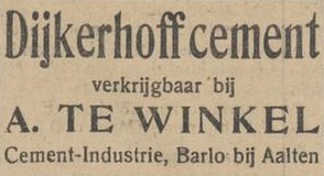 Cementfabriek Te Winkel, Barlo - De Graafschapper, 09-11-1920