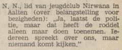 Over jeugdclub Nirwana - Tubantia, 31-07-1971