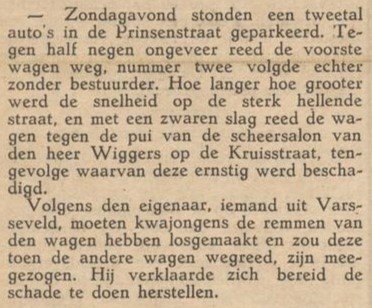 Scheersalon Wiggers, Kruisstraat - Aaltensche Courant, 10-03-1936