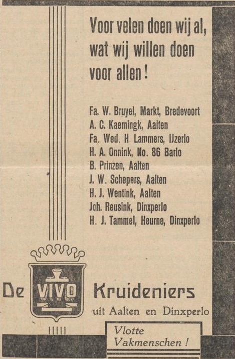 VIVO-kruideniers - Aaltensche Courant, 28-03-1947