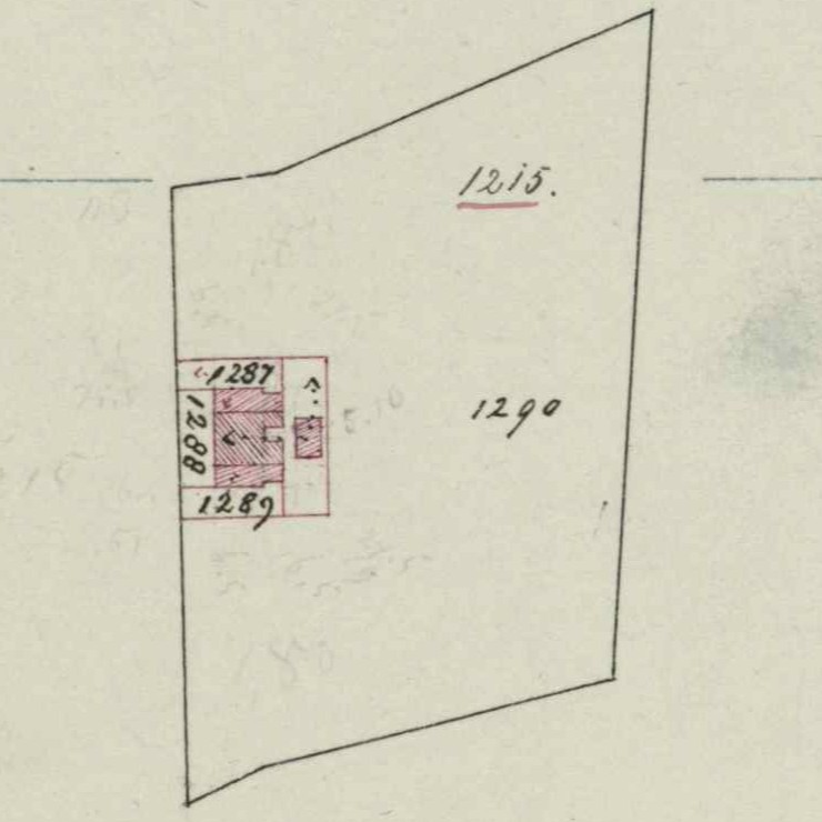 Grenskantoor Hemden-Heurne - Fragment kadastrale kaart, 1861