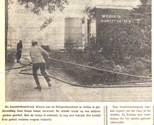 Brand Wories Kunststoffen, Aalten (13 juli 1972)