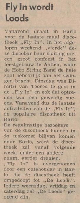 Fly In wordt Loods, Barlo - Nieuwe Winterswijksche Courant, 13-12-1974