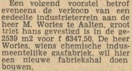 Wories Kunststoffen, Aalten - Dagblad Tubantia, 08-03-1960