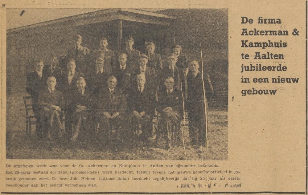 Ackerman & Kamphuis, jubileum - De Graafschapper, 01-11-1947