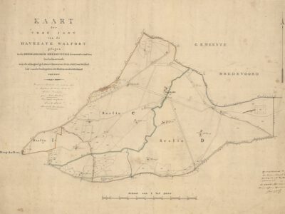 Kaart der Vrije Jagt van de Havezate Walfort, 1836