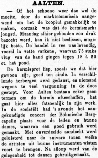 Kermispret Aalten - Graafschapbode, 20 oktober 1888