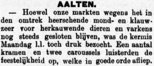 Kermis Aalten - Graafschapbode, 24 oktober 1896
