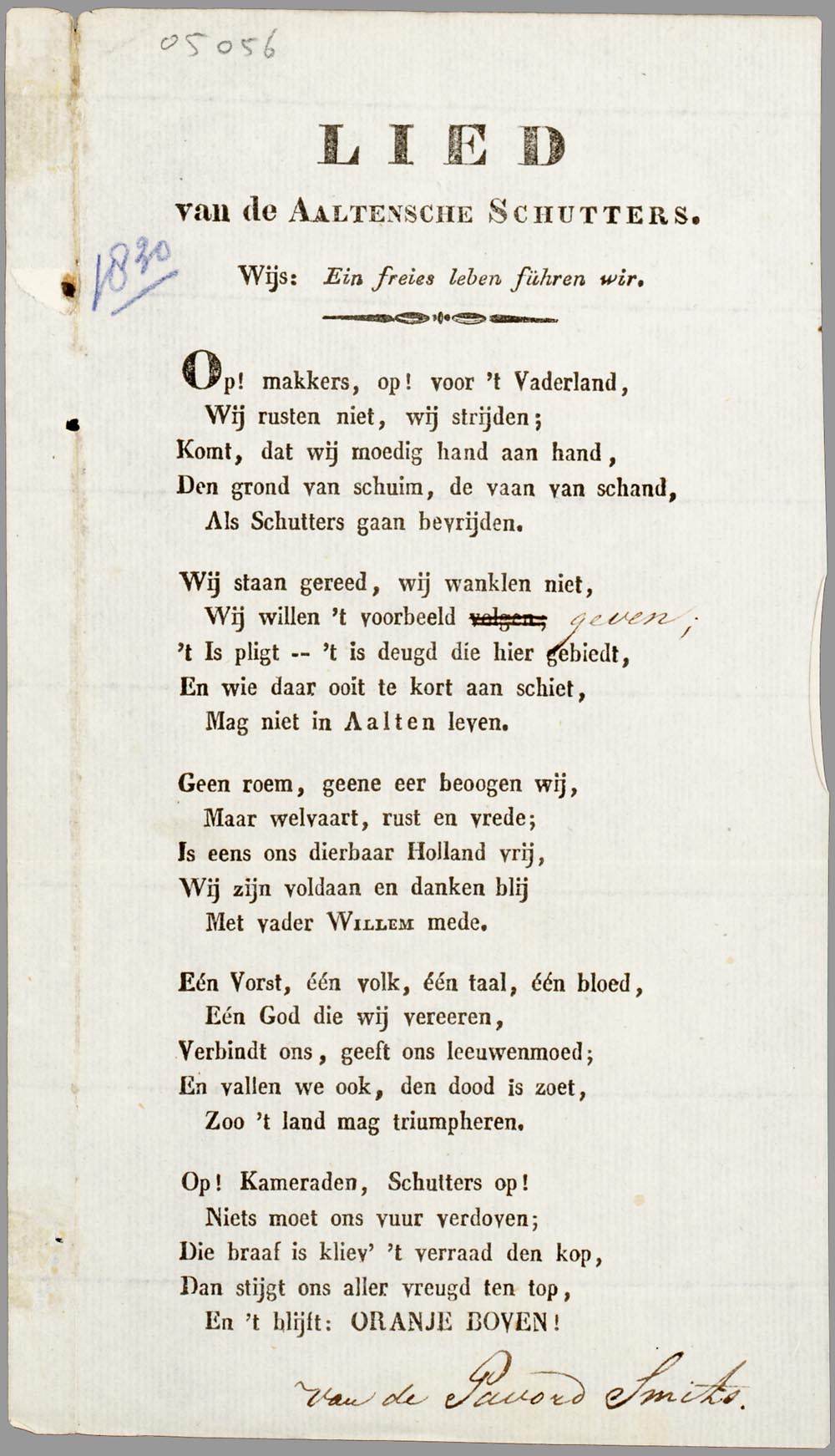 Lied van de Aaltensche Schutters (1830)