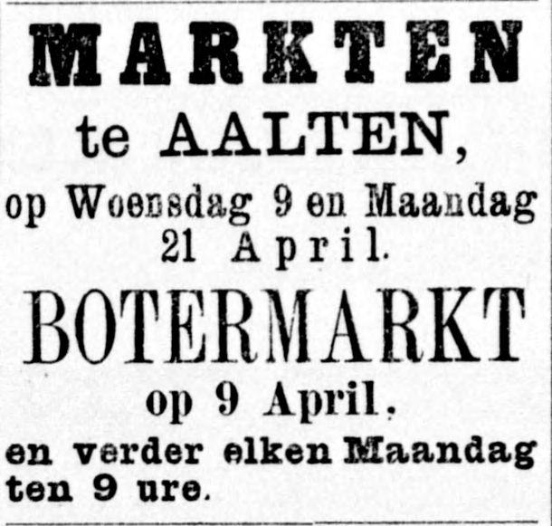 Botermarkt, Aalten - elken maandag, 21-04-1890