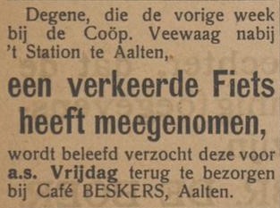 Coop. Veewaag Aalten - Aaltensche Courant, 18-09-1917