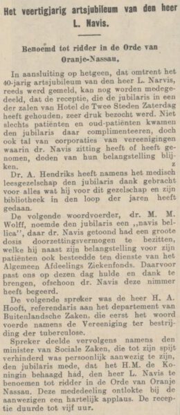 Lourens Navis - Haagsche Courant, 21-06-1937