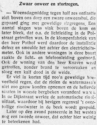 Onweer en stortregen, Aalten - Graafschapbode, 03-06-1938