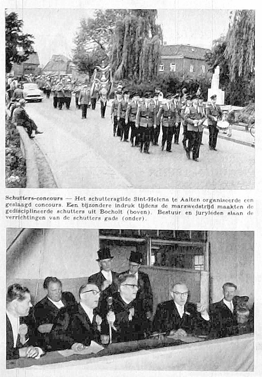 Schuttersgilde Sint-Helena organiseerde in 1961 een geslaagd concours