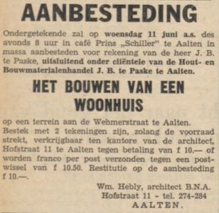 Willem Hebly - Nieuwe Winterswijksche Courant, 28-05-1958