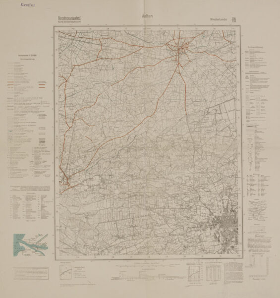 Duitse militair-topografische kaart Aalten, 1940-1945