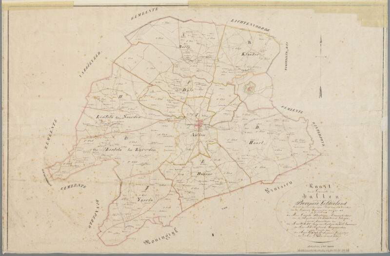 Kaart gemeente Aalten, 1828