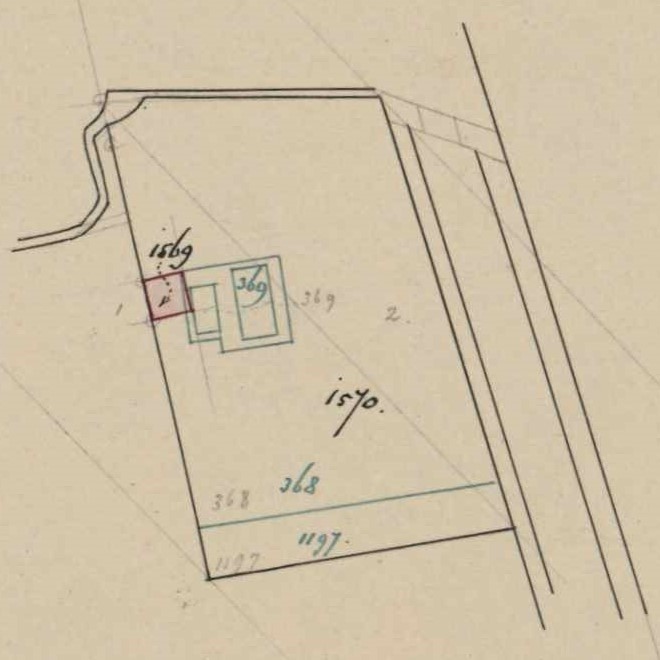 Kiefteweg 10, Heurne (Oude Grenskantoor) - Fragment kadastrale kaart, 1880