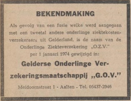 Meidoornstraat 1, Aalten (GOV) - Nieuwe Winterswijksche Courant, 18-01-1974